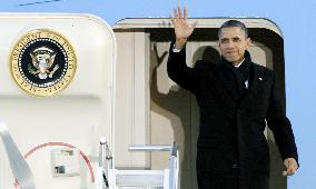 Obama arrives in S. Korea