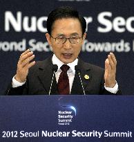 S. Korean President Lee after Nuclear Security Summit