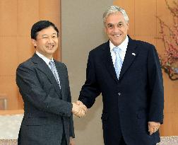 Chilean President Pinera meets crown prince in Japan
