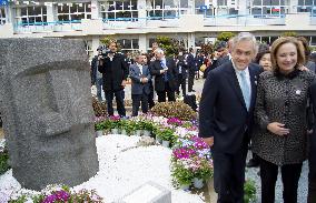 Chilean president visits Minamisanriku