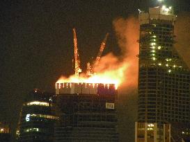 Fire at Moscow skyscraper under construction