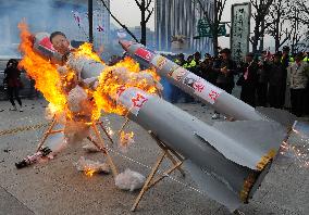 Protest against N. Korea in Seoul