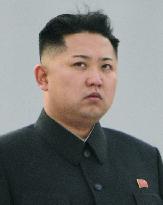 Kim Jong Un at unveiling ceremony