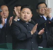 Kim Jong Un at Kim Il Sung Stadium