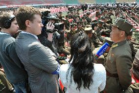 Foreign journalists in Pyongyang