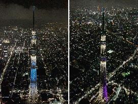 Tokyo Sky Tree fully lit up