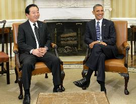 Noda, Obama meet in Washington
