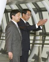 Crown prince visits Tokyo Sky Tree