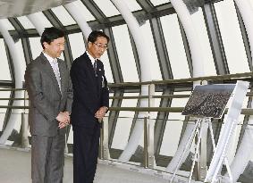 Crown prince visits Tokyo Sky Tree