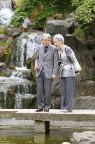 Emperor, empress visit Japanese garden in London