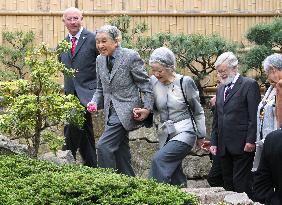 Emperor, empress visit Japanese garden in London