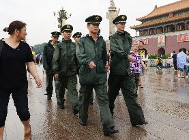 Police in Tiananmen Square