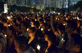 H.K. mourns for Tiananmen victims