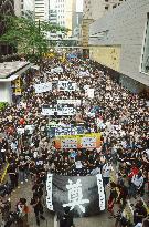 Protest in H.K. over Chinese dissident's mysterious death