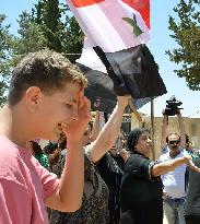 Alawi village in support of Syrian president