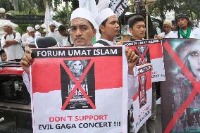 Anti-Lady Gaga protest in Indonesia