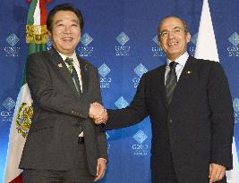 Noda, Calderon meet prior to G-20 summit