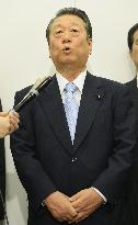 Ozawa to vote against tax hike bills