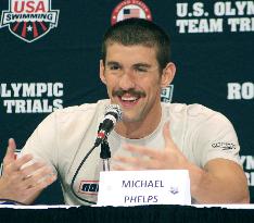 Phelps before Olympic swimming qualifiers