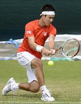 Nishikori prepares for Wimbledon