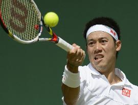 Nishikori advances to 2nd round of Wimbledon
