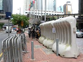 Tight security in Hong Kong