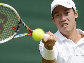 Nishikori reaches 3rd round at Wimbledon