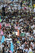 Protest marks H.K. handover anniversary