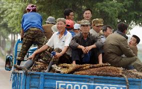 N. Koreans on truck