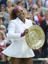 Serena Williams wins women's singles at Wimbledon