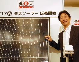 Rakuten to sell home-use solar panels