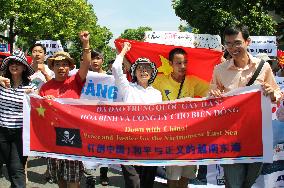 Anti-China protest staged in Hanoi over territorial row