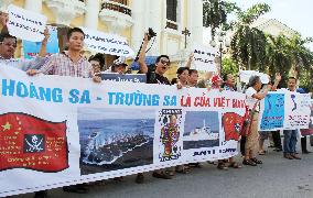 Anti-China protest staged in Hanoi over territorial row