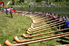 Alphorn concert in Switzerland