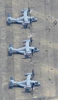 U.S. Osprey aircraft arrive in Japan base