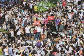 Chinese protest against Japanese firm