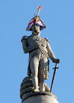 Admiral Nelson wears Union Jack hat