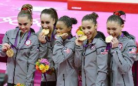 U.S. wins women's gymnastics team gold at London Olympics