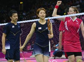 Japan's badminton mixed doubles pair loses to Denmark