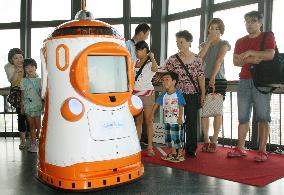 Multilingual guide robot at Tokyo Tower