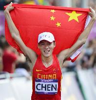 China's Chen wins gold in Olympic men's 20km walk