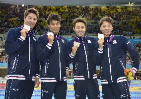 Japan wins silver in men's 4x100m medley relay