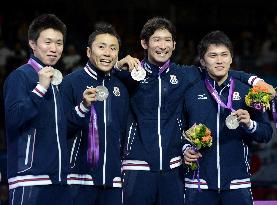 Japan gets men's team foil silver in fencing