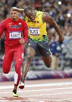 Jamaica's Bolt wins men's 100 meters