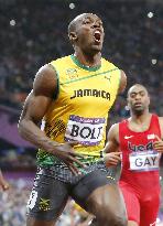 Jamaica's Bolt wins men's 100 meters