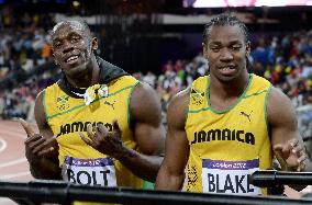 Jamaica's Bolt wins men's 100 meters