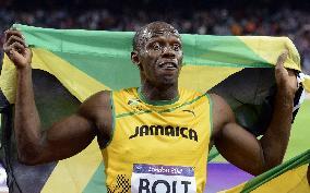 Jamaica's Bolt wins men's 100 meters