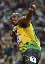 Jamaica's Bolt wins men's 100 meters