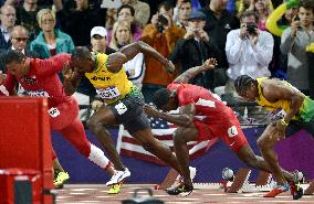 Jamaica's Bolt wins men's 100 meters