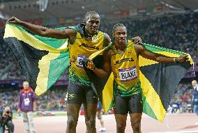 Jamaica's Bolt wins men's 100 meters